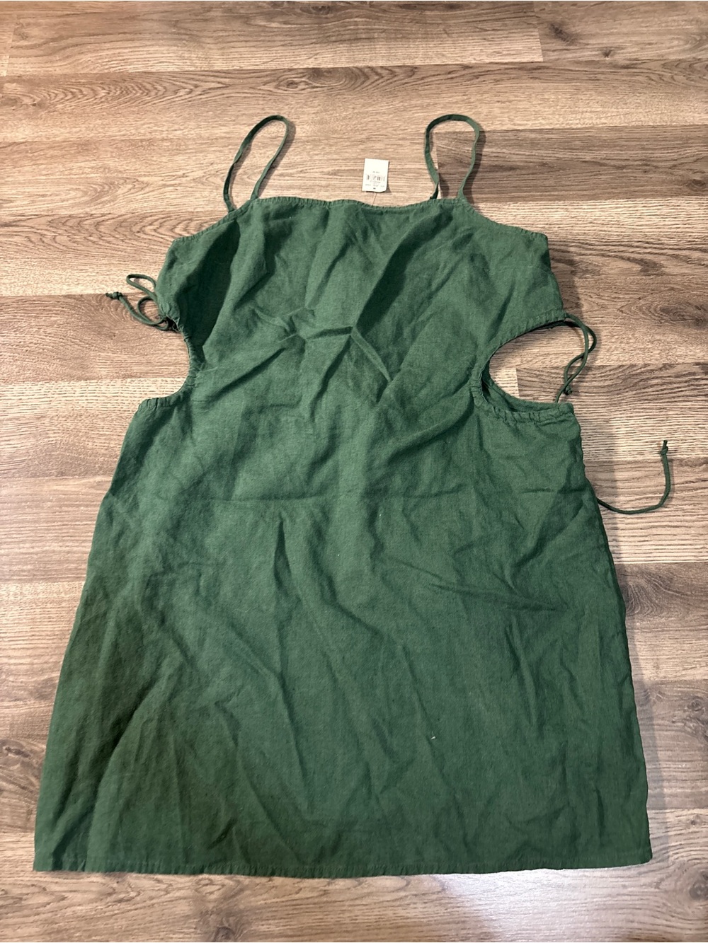 aerie Green Side-Tie Cami Mini Dress